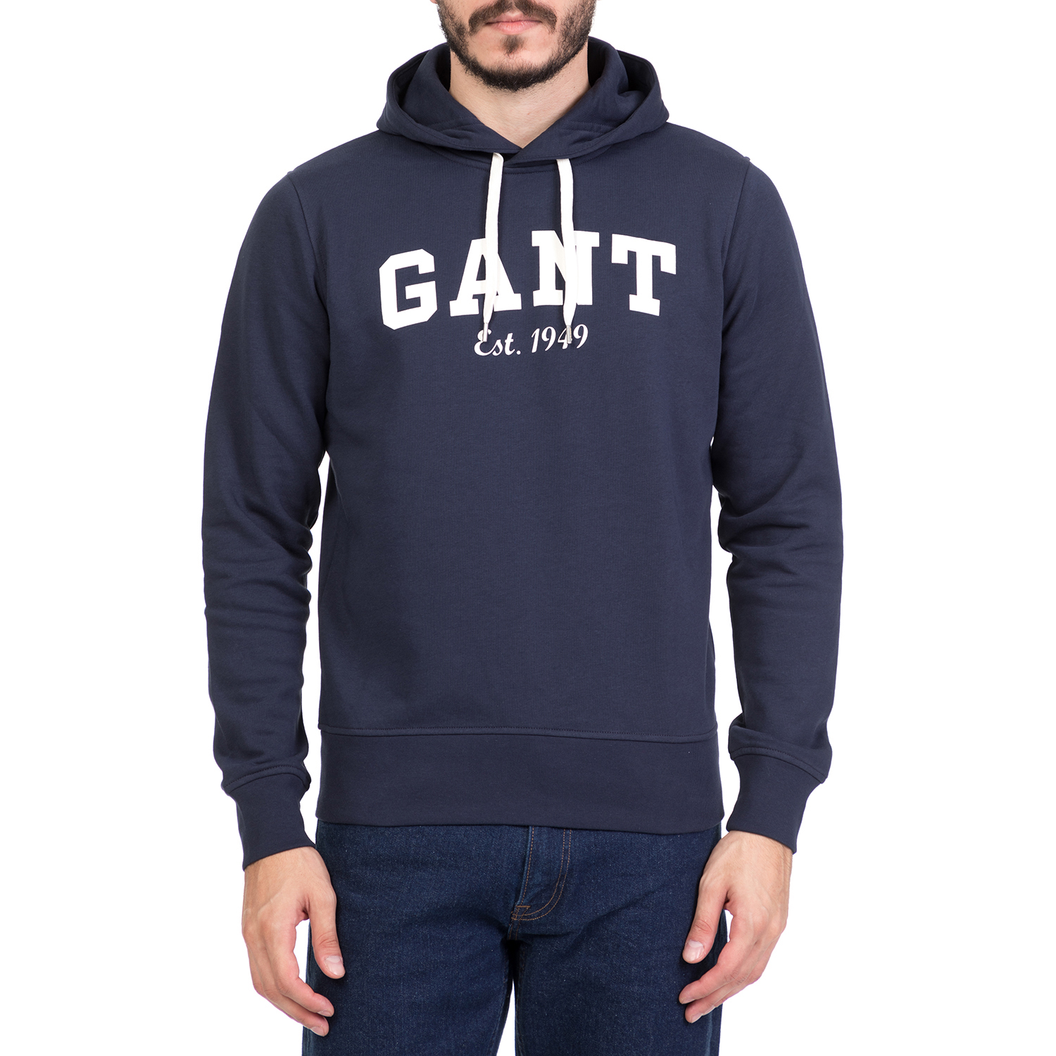 GANT Ανδρική φούτερ μπλούζα με κουκούλα GANT μπλε