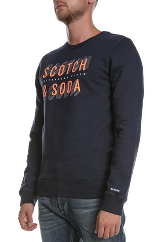 SCOTCH & SODA-Ανδρική φούτερ μπλούζα SCOTCH & SODA μπλε