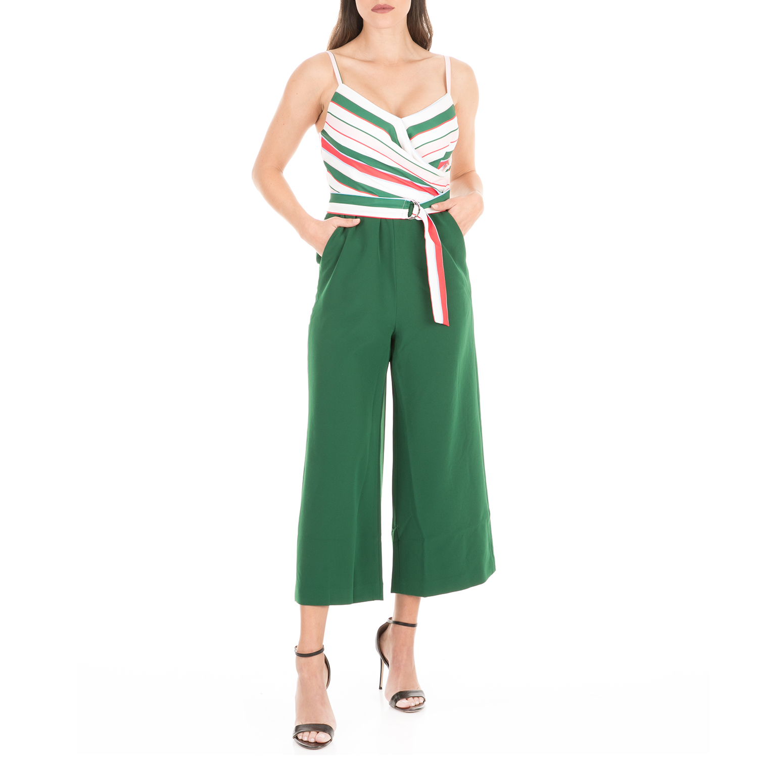 Γυναικεία/Ρούχα/Ολόσωμες Φόρμες TED BAKER - Γυναικεία ολόσωμη φόρμα TED BAKER JORDIN TUTTI FRUTTI πράσινη λευκή
