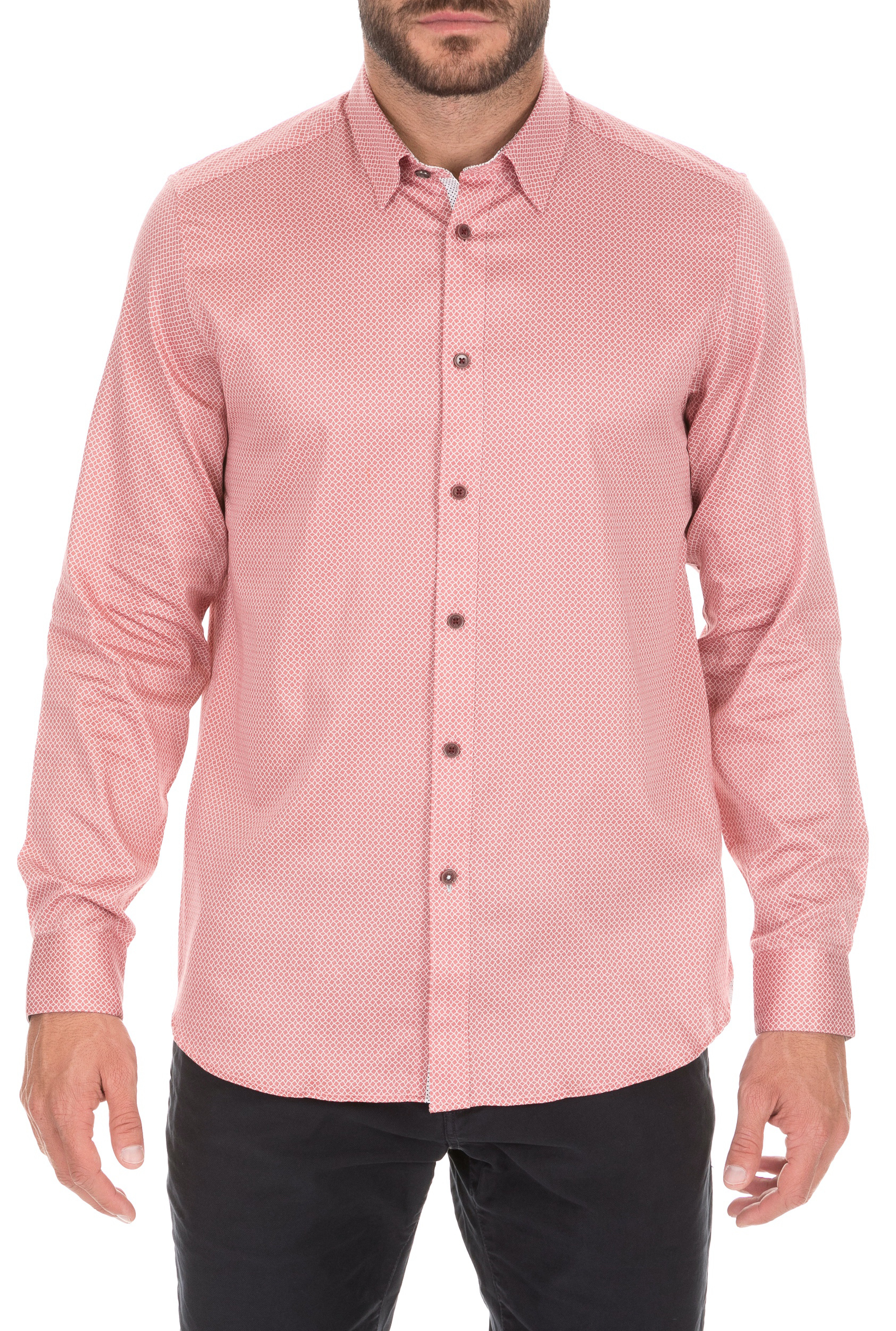 TED BAKER Ανδρικό πουκάμισο TED BAKER BRADLEY ροζ