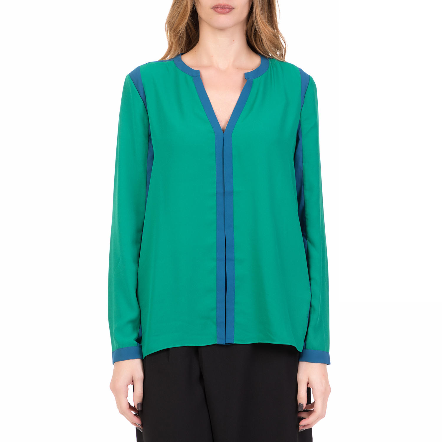 Γυναικεία/Ρούχα/Μπλούζες/Μακρυμάνικες SILVIAN HEACH - Γυναικεία μακρυμάνικη μπλούζα ABANCAY SILVIAN HEACH πράσινη-μπλε