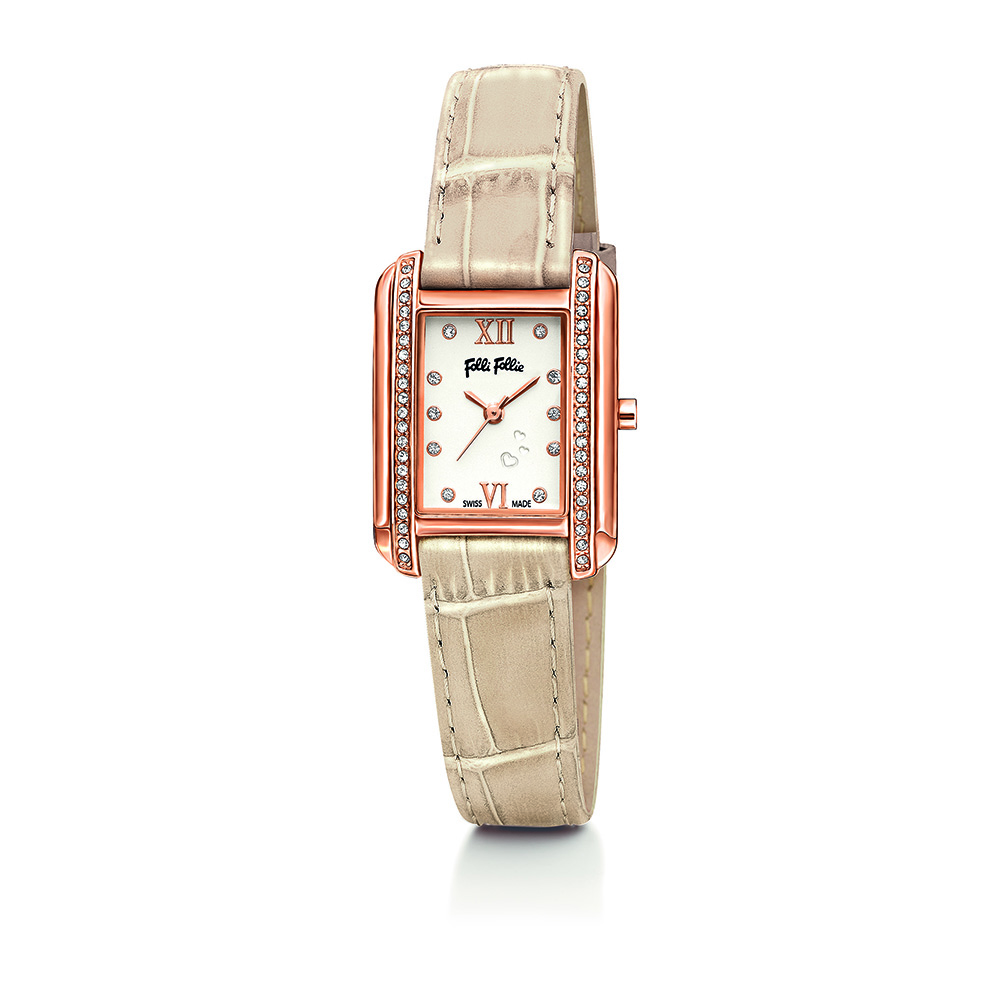 FOLLI FOLLIE – Γυναικείο ρολόι με δερμάτινο λουράκι FOLLI FOLLIE STYLE TALES λευκό