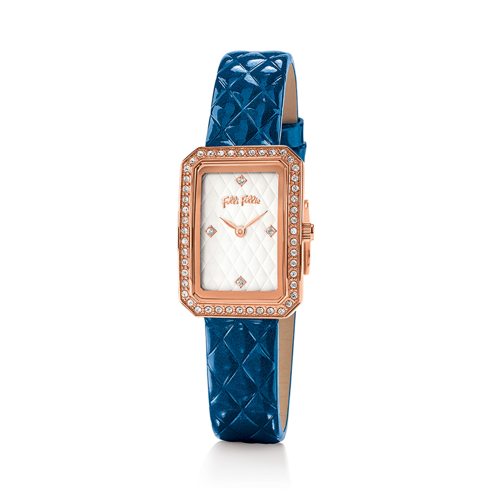 FOLLI FOLLIE Γυναικείο ρολόι με δερμάτινο λουράκι FOLLI FOLLIE STYLE CODE μπλε