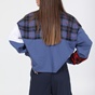 NIKE-Γυναικεία φούτερ μπλούζα NIKE NSW TOP LS PLAID μπλε