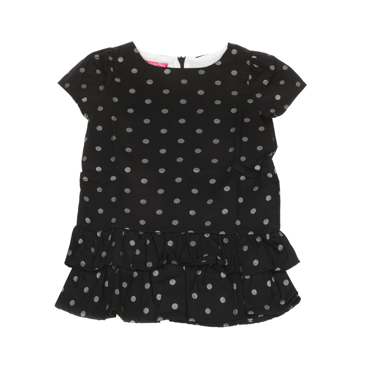 SAM 0-13 Παιδικό φόρεμα για μικρά κορίτσια SAM 0-13 μαύρο με πουά