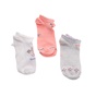 NIKE-Παιδικές κάλτσες σετ των 3 NIKE  EVRYDY LTWT NS 3PR - GFX  λευκές γκρι ροζ