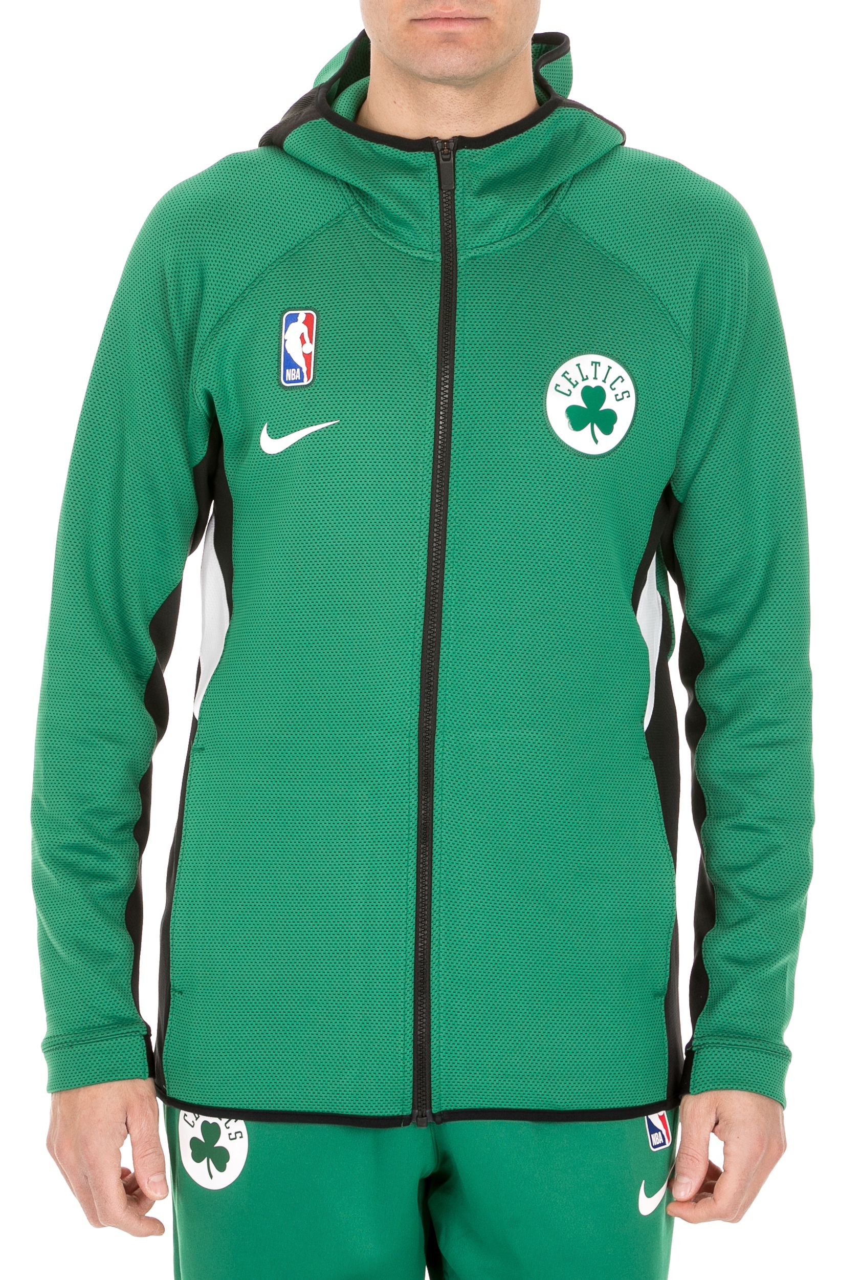 Ανδρικά/Ρούχα/Φούτερ/Ζακέτες NIKE - Ανδρική ζακέτα NIKE Boston Celtics πράσινη