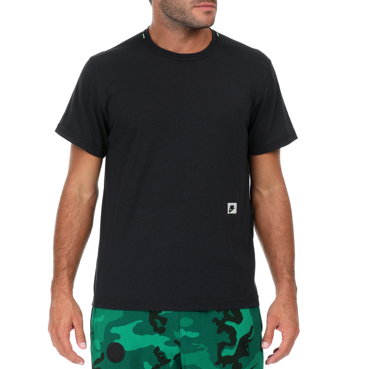 Ανδρικά/Ρούχα/Αθλητικά/T-shirt NIKE - Ανδρική κοντομάνικη μπλούζα NIKE DRY TOP SS PX μαύρη