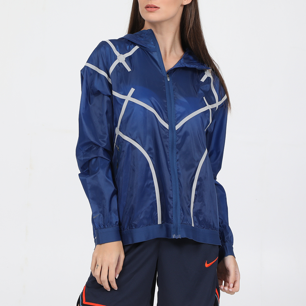 Γυναικεία/Ρούχα/Πανωφόρια/Τζάκετς NIKE - Γυναικείο αντιανεμικό jacket NIKE CITY RDY JKT HD μπλε