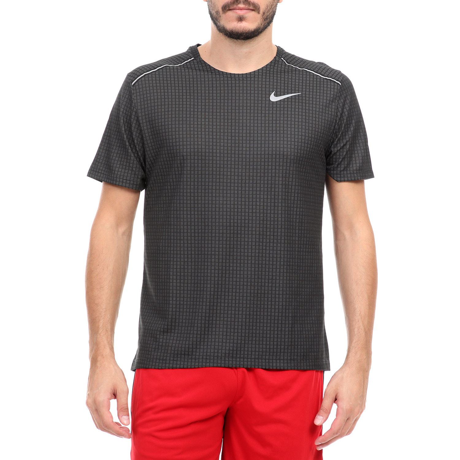 Ανδρικά/Ρούχα/Αθλητικά/T-shirt NIKE - Ανδρικό t-shirt Nike NK MILER TECH μαύρο