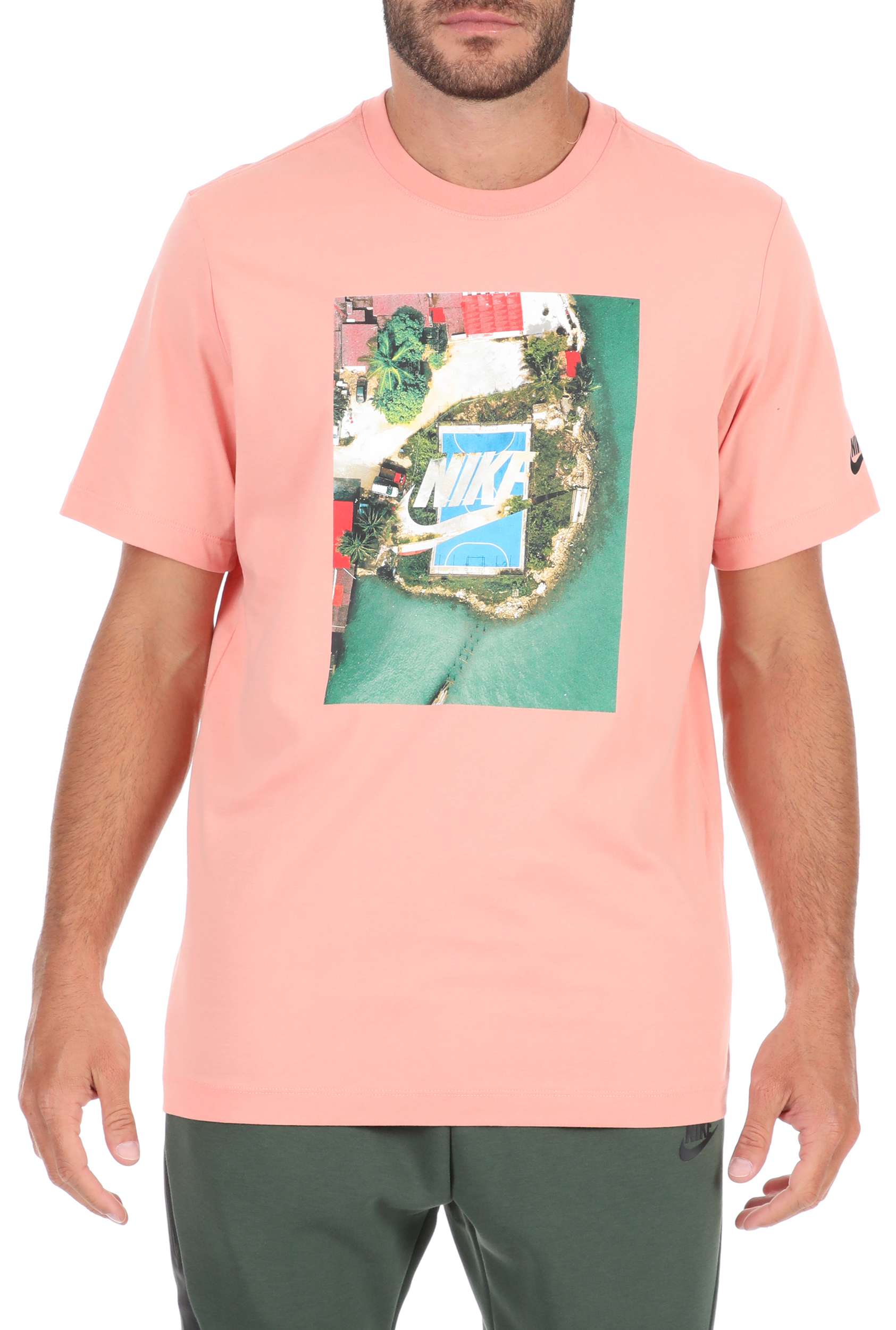 Ανδρικά/Ρούχα/Αθλητικά/T-shirt NIKE - Ανδρικό t-shirt NIKE NSW SS TEE COURT 2 ροζ