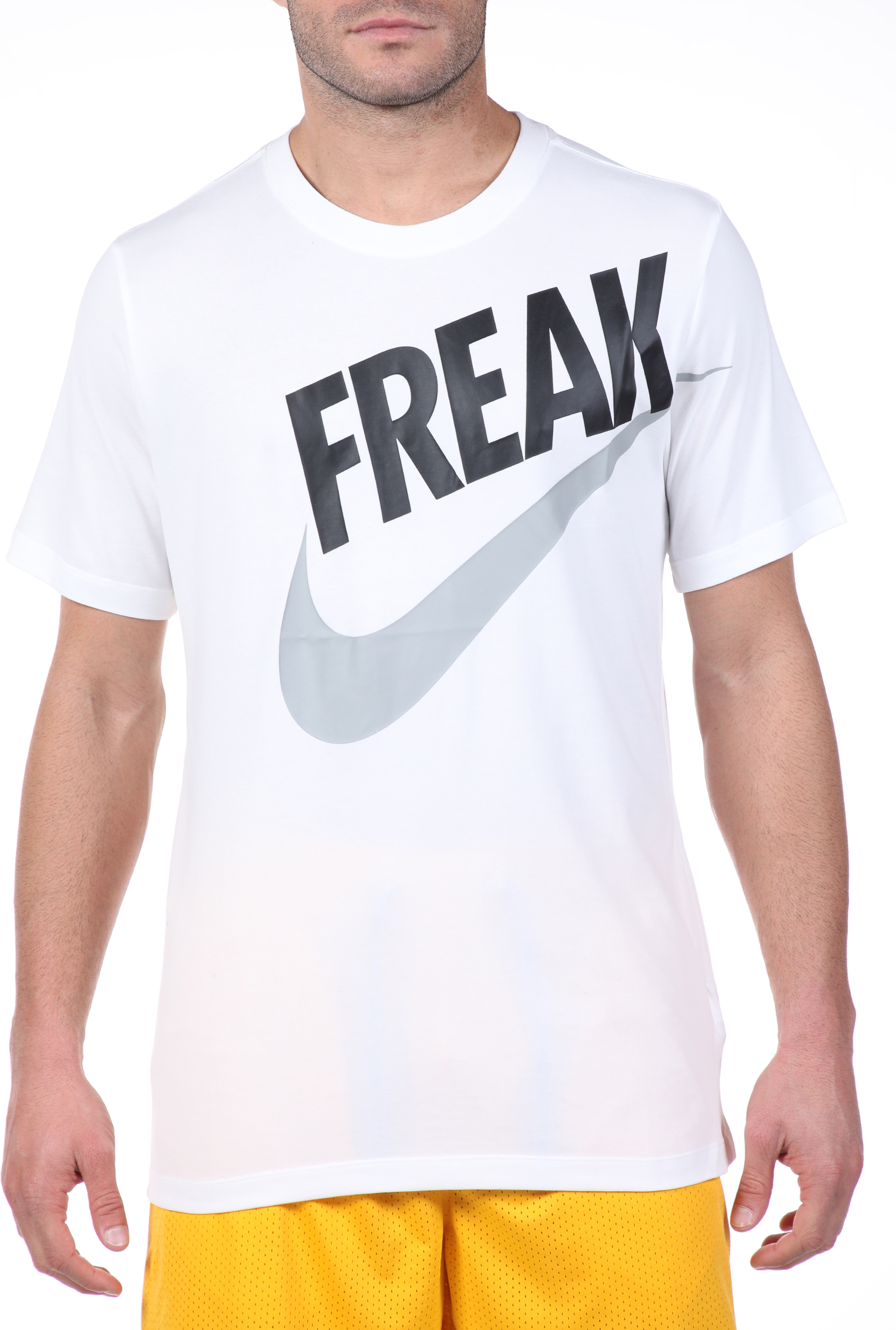 Ανδρικά/Ρούχα/Αθλητικά/T-shirt NIKE - Ανδρική μπλούζα NIKE GA M NK DRY TEE FREAK λευκή