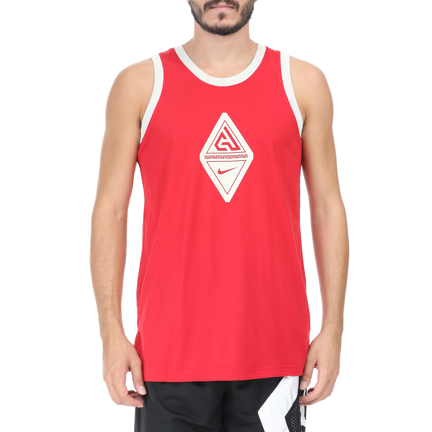 Ανδρικά/Ρούχα/Αθλητικά/T-shirt NIKE - Ανδρική αμάνικη μπλούζα GIANNIS M NK SL κόκκινη