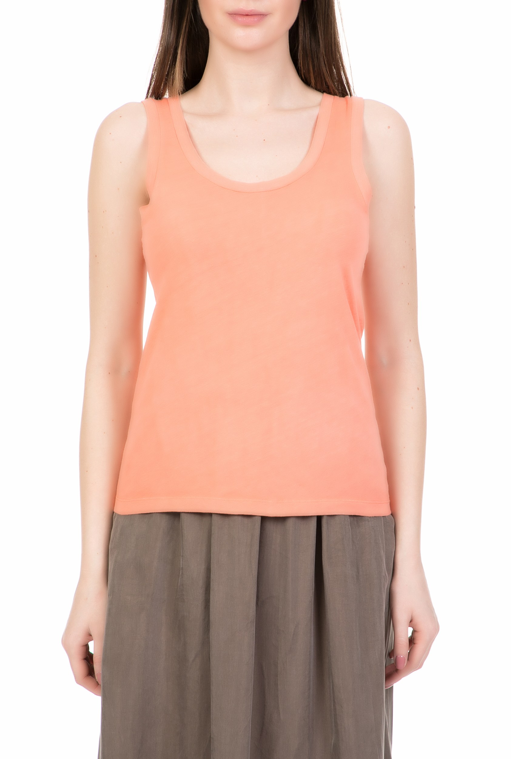 Γυναικεία/Ρούχα/Μπλούζες/Αμάνικες AMERICAN VINTAGE - Γυναικεία αμάνικη μπλούζα AMERICAN VINTAGE πορτοκαλί