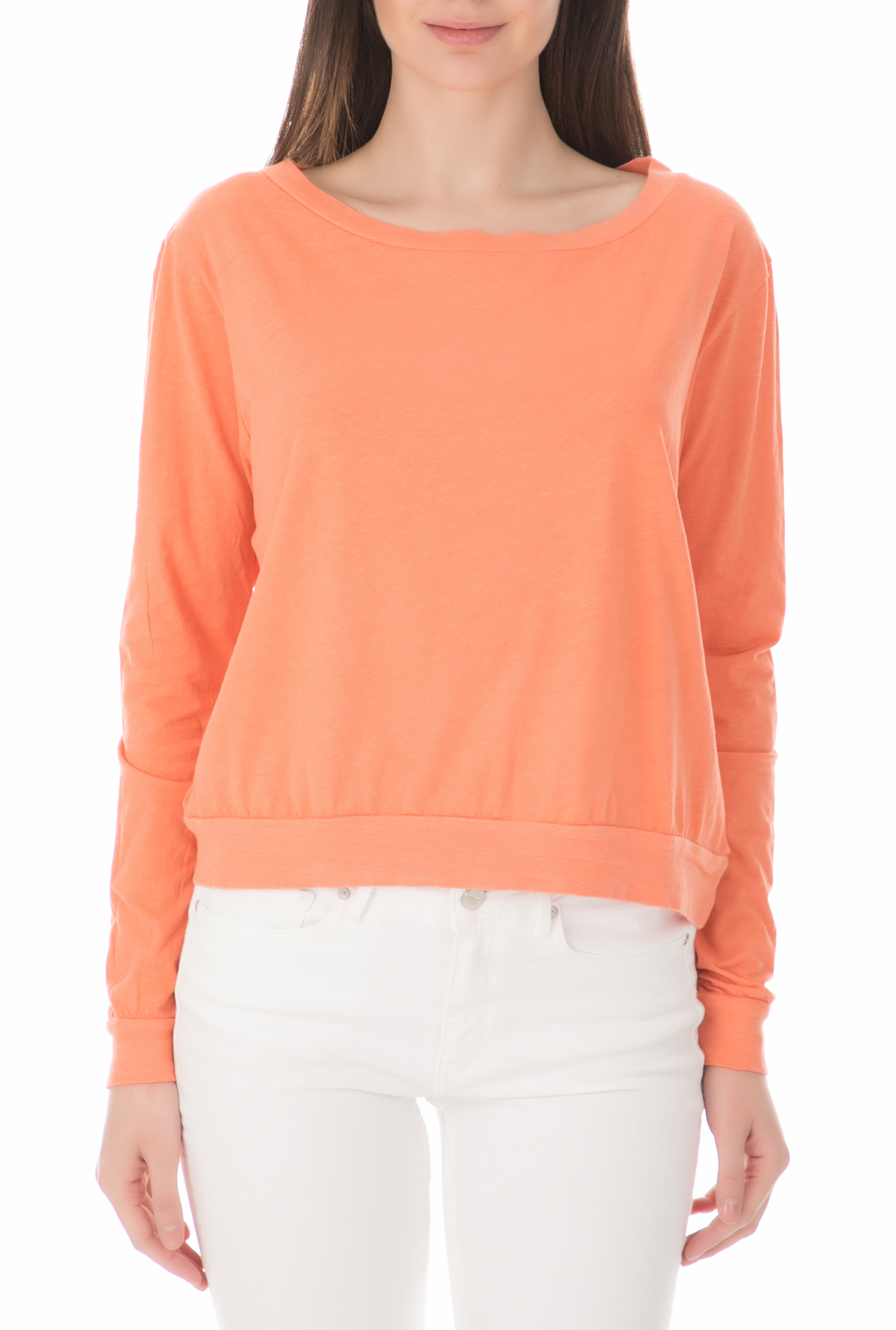 AMERICAN VINTAGE - Γυναικεία μπλούζα REIKO πορτοκαλί Γυναικεία/Ρούχα/Μπλούζες/Μακρυμάνικες