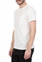 AMERICAN VINTAGE-Ανδρική κοντομάνικη μπλούζα AMERICAN VINTAGE λευκή