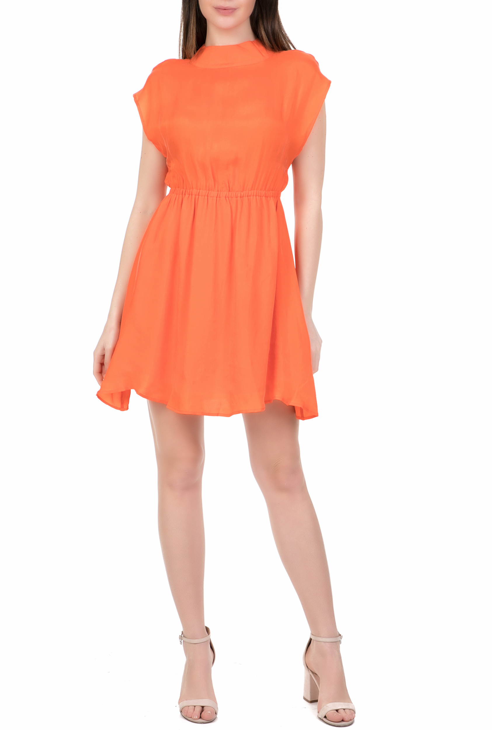 Γυναικεία/Ρούχα/Φορέματα/Μίνι AMERICAN VINTAGE - Γυναικείο μίνι φόρεμα AMERICAN VINTAGE πορτοκαλί