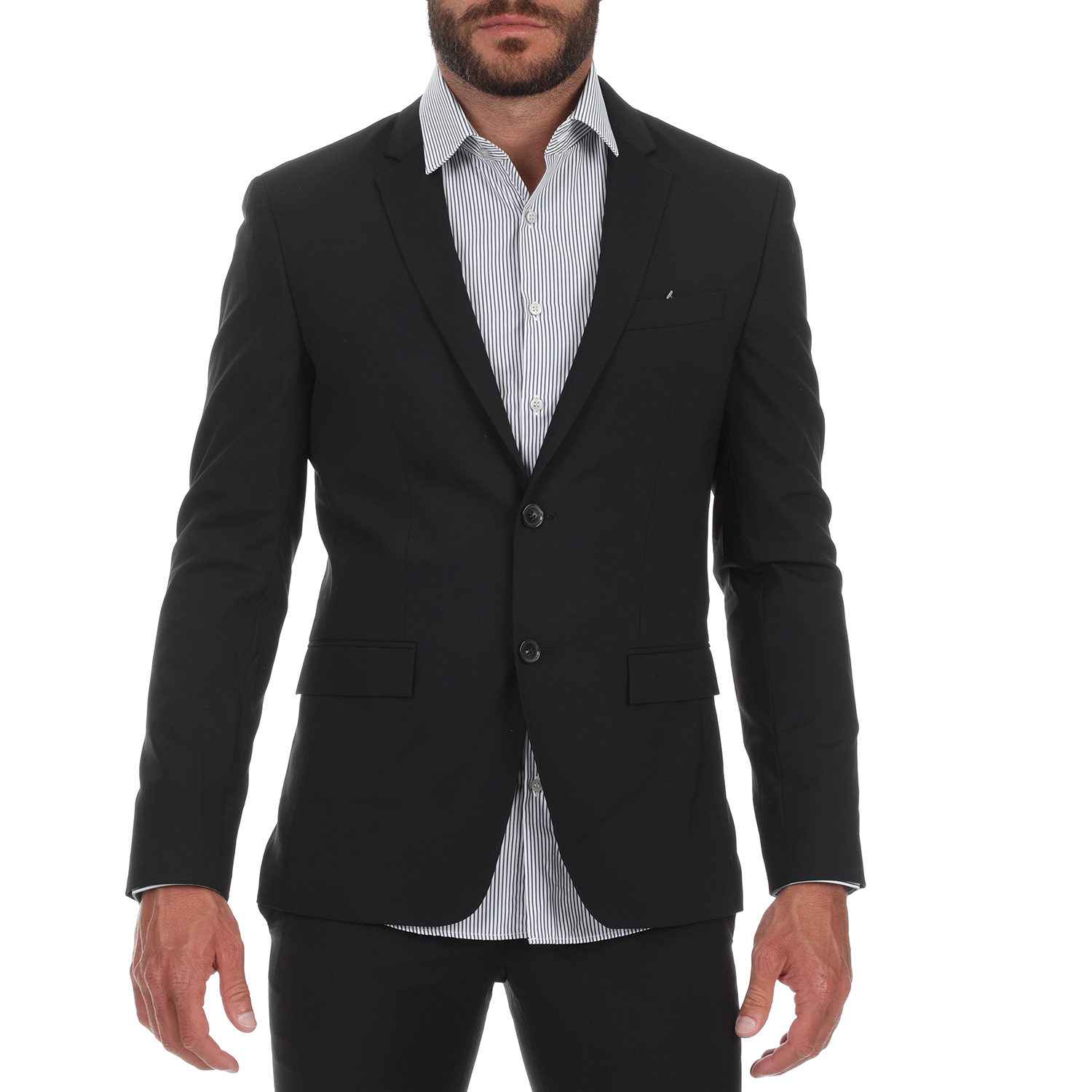 CK - Ανδρικό σακάκι CK STRETCH WOOL SLIM μαύρο Ανδρικά/Ρούχα/Πανωφόρια/Σακάκια