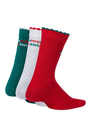 NIKE-Παιδικές κάλτσες NIKE EVERYDAY CUSH κόκκινο-πράσινο-λευκό