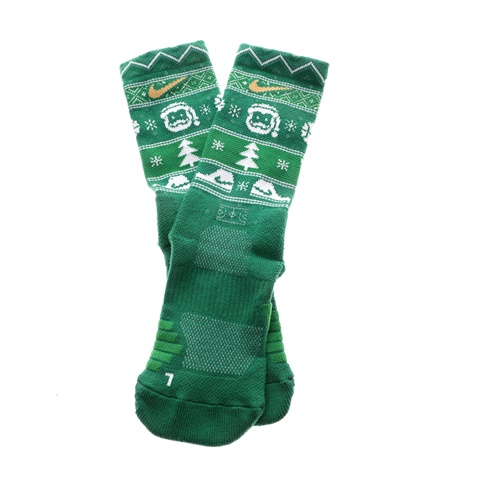 NIKE-Unisex αθλητικές κάλτσες ELITE CREW-XMAS πράσινες