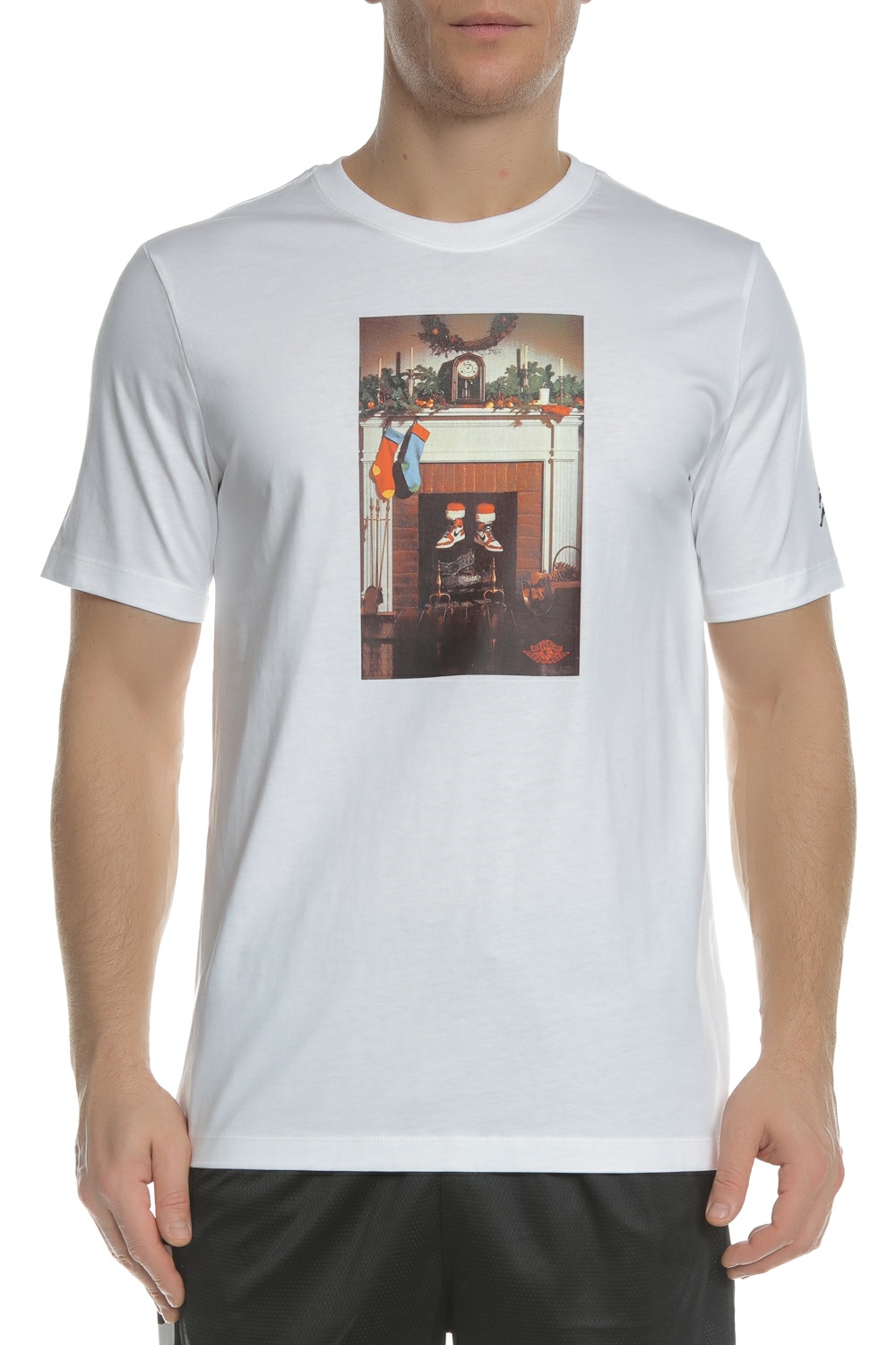 Ανδρικά/Ρούχα/Αθλητικά/T-shirt NIKE - Ανδρικό αθλητικό t-shirt NIKE AIR TEE λευκό