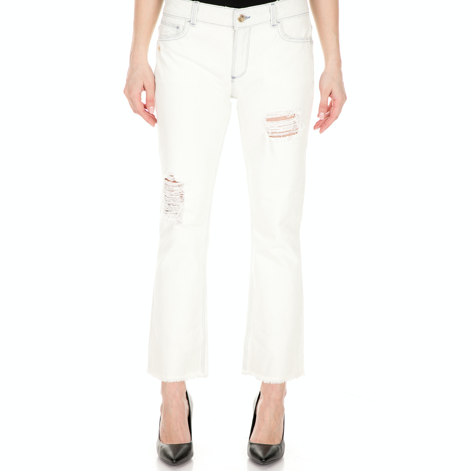 BYBLOS - Γυναικειο τζιν παντελόνι BYBLOS λευκό Γυναικεία/Ρούχα/Τζίν/Straight