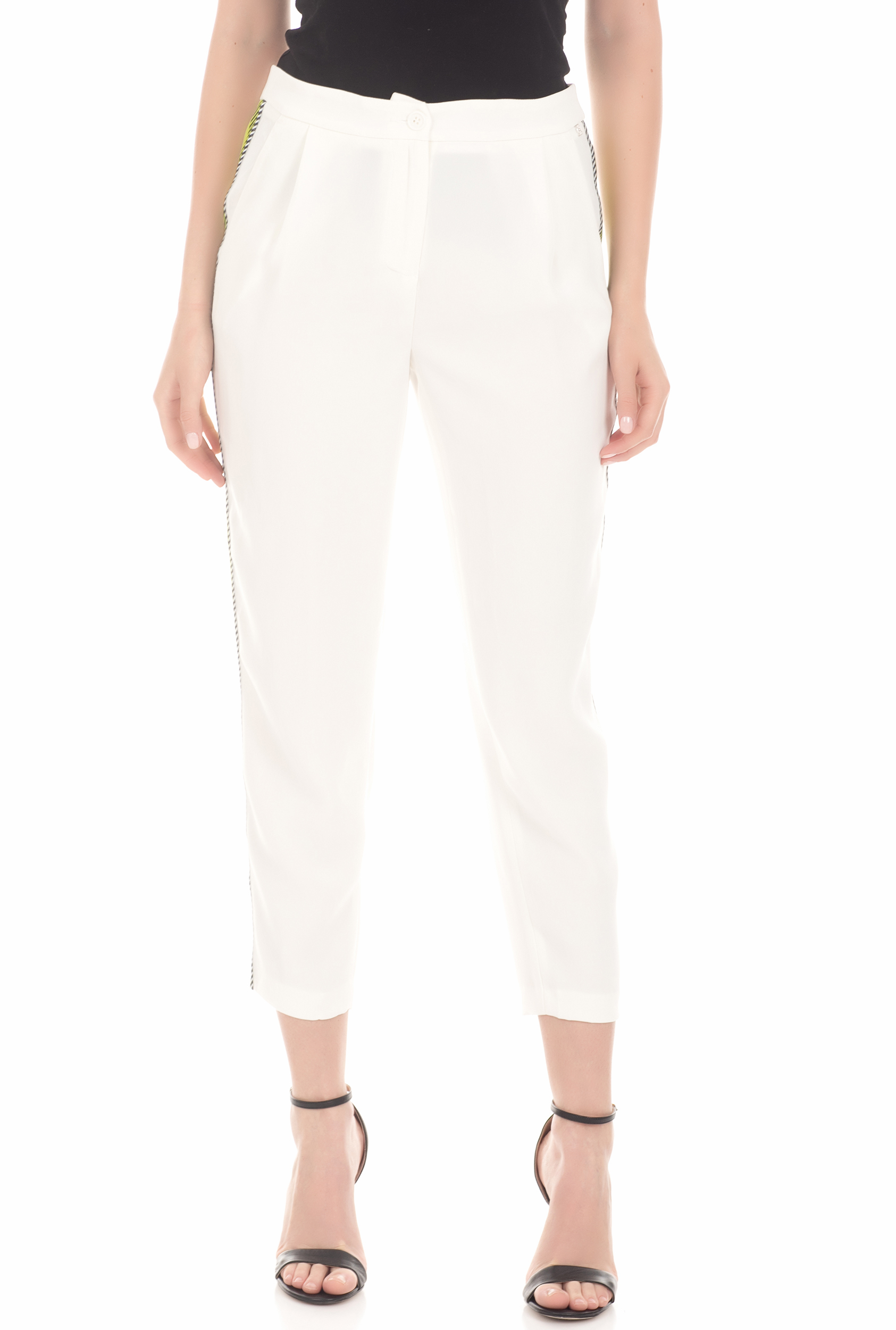 BYBLOS - Γυναικείο παντελόνι BYBLOS SMOKE λευκό Γυναικεία/Ρούχα/Παντελόνια/Ισια Γραμμή