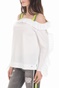 BYBLOS-Γυναικεία μπλούζα BYBLOS OPEN SHOULDER λευκή