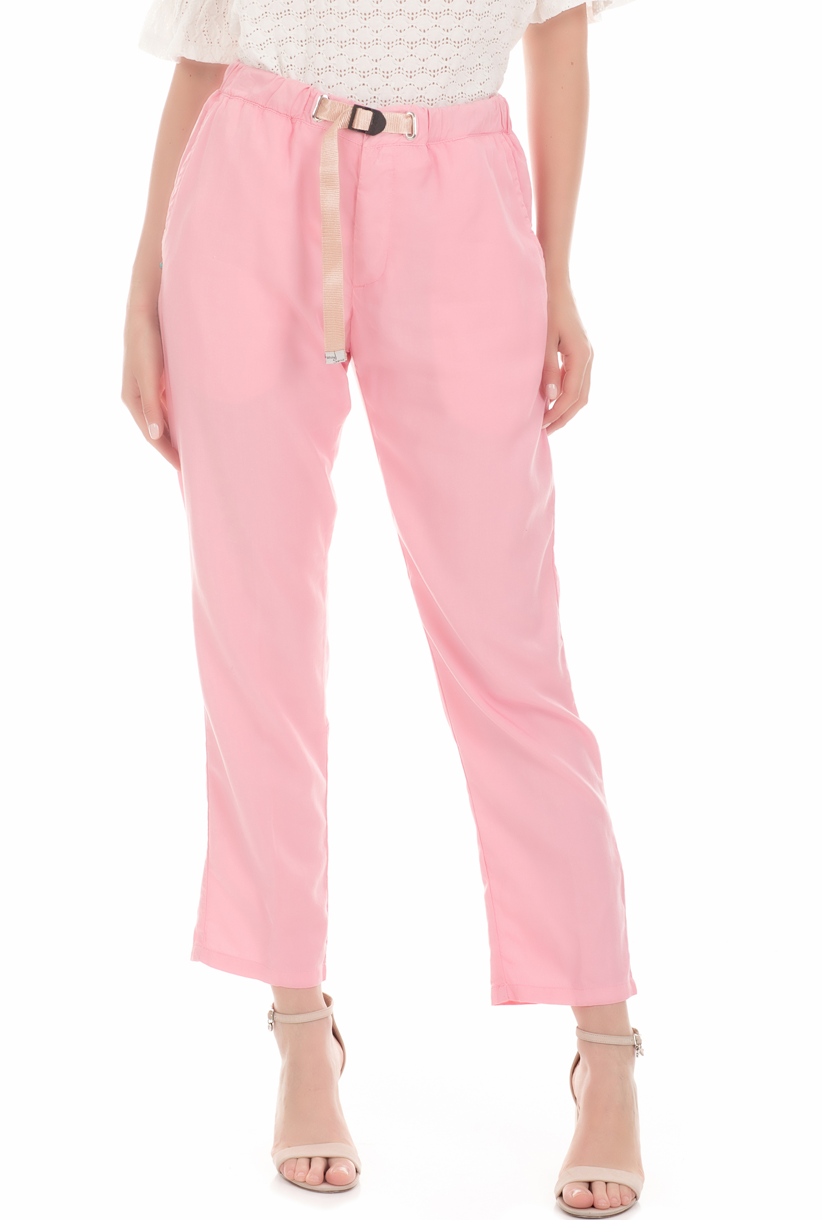 Γυναικεία/Ρούχα/Παντελόνια/Cropped WHITE SAND - Γυναικείο παντελόνι WHITE SAND ροζ