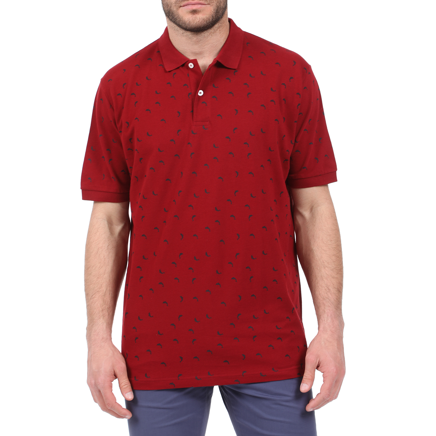 Ανδρικά/Ρούχα/Μπλούζες/Πόλο DORS - Ανδρική polo μπλούζα DORS κόκκινη