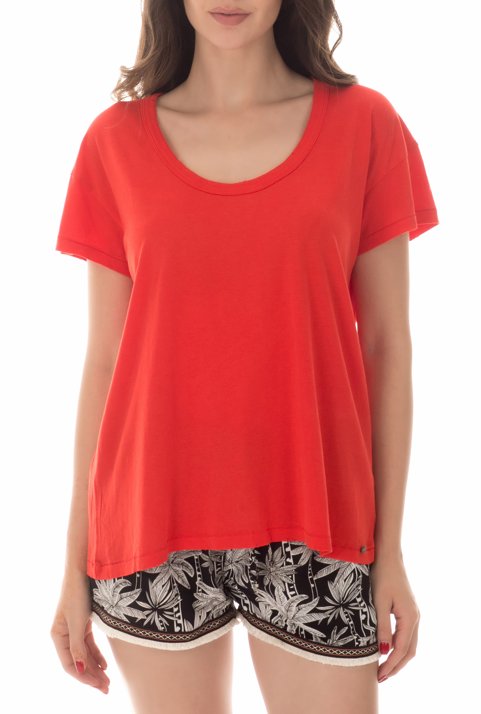 Γυναικεία/Ρούχα/Μπλούζες/Κοντομάνικες COTTON CANDY - Γυναικεία κοντομάνικη μπλούζα COTTON CANDY κόκκινη