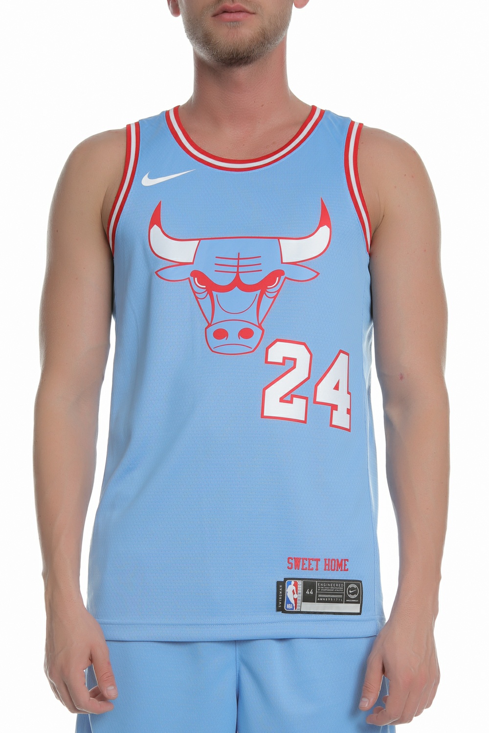 Ανδρικά/Ρούχα/Αθλητικά/T-shirt NIKE - Ανδρική αθλητική φανέλα NIKE NBA i Markkanen Bulls γαλάζιο