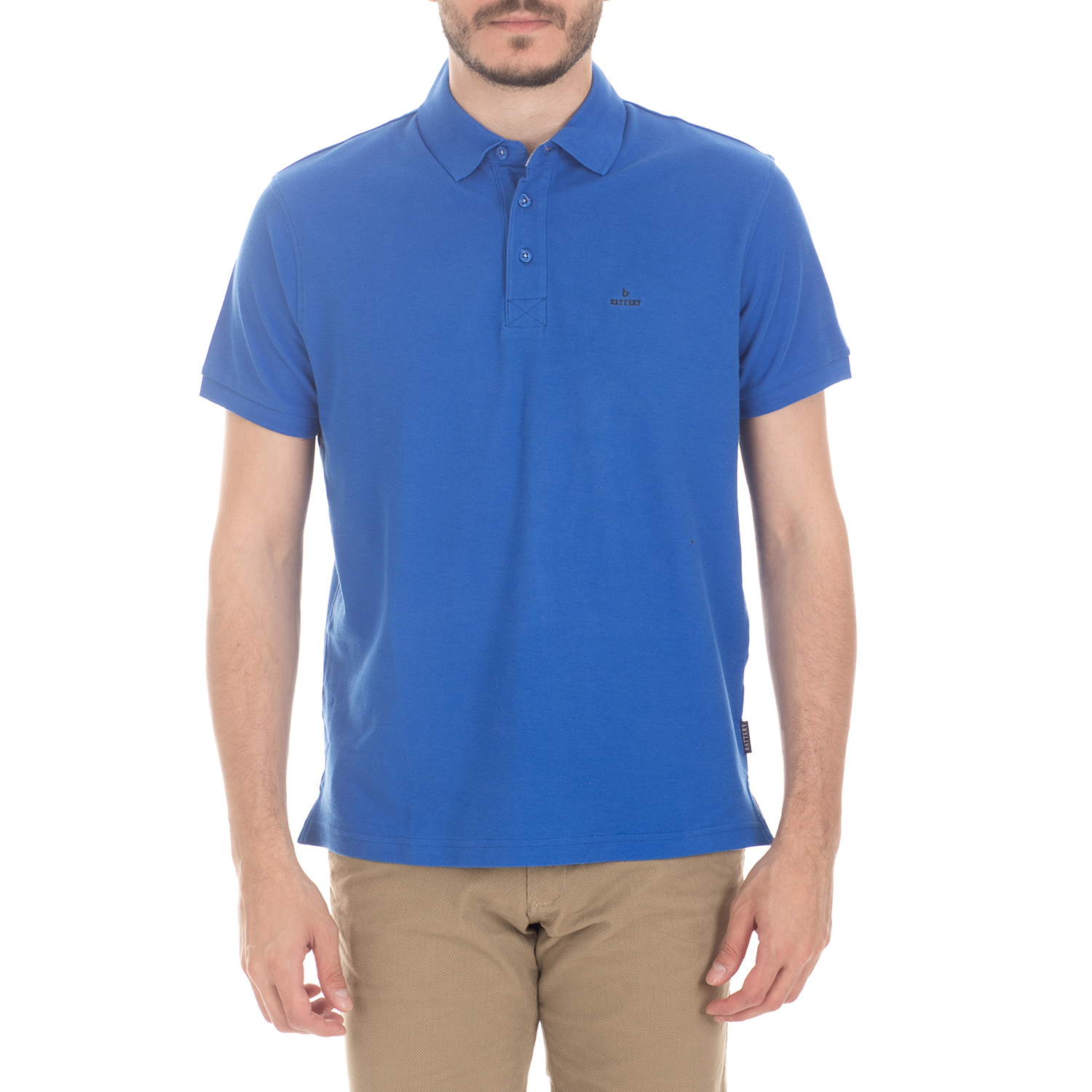 Ανδρικά/Ρούχα/Μπλούζες/Πόλο BATTERY - Ανδρική μπλούζα BATTERY μπλε