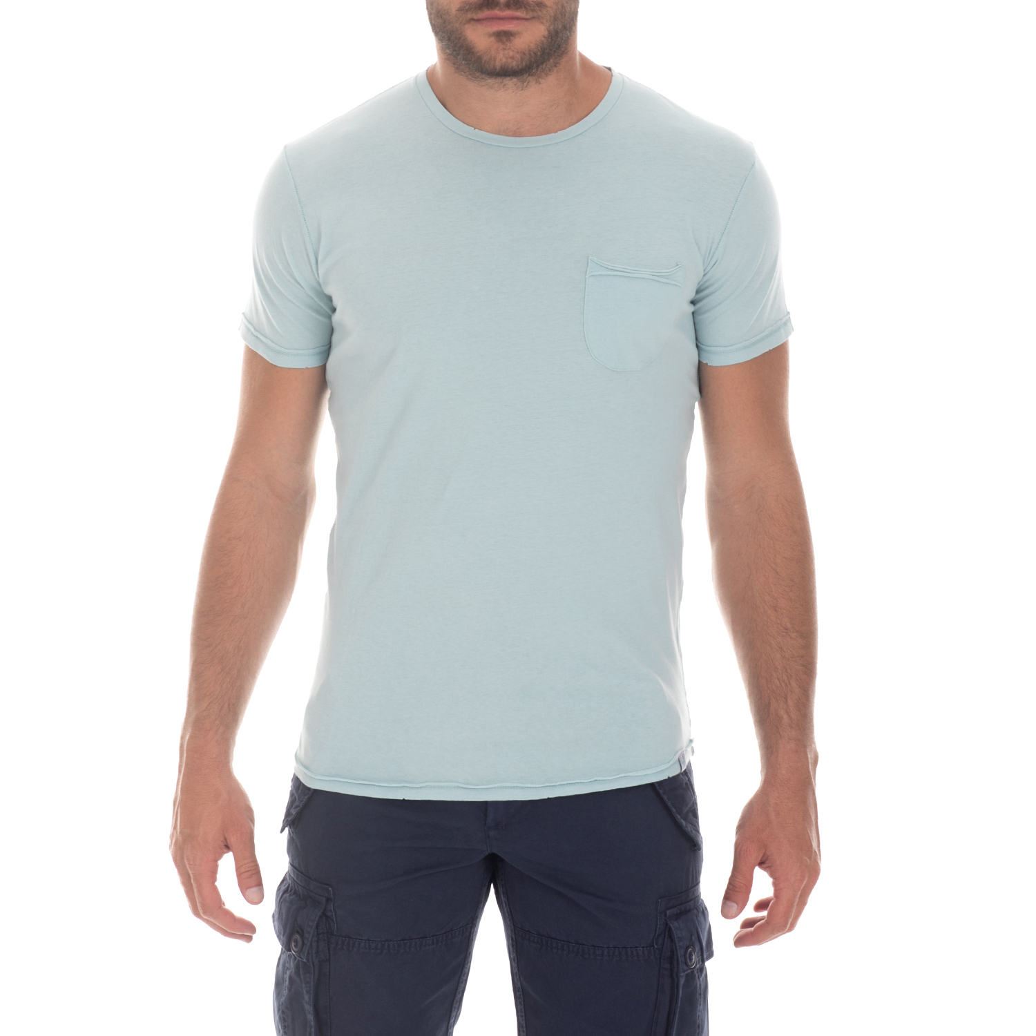 Ανδρικά/Ρούχα/Μπλούζες/Κοντομάνικες GREENWOOD - Ανδρική μπλούζα GREENWOOD γαλάζια