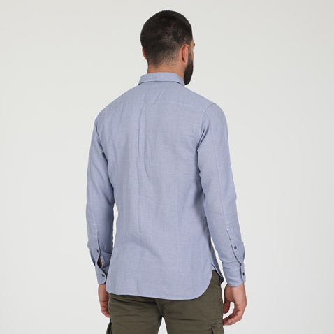 BOSS-Ανδρικό πουκάμισο BOSS CASUAL MAGNETON μπλε λευκό