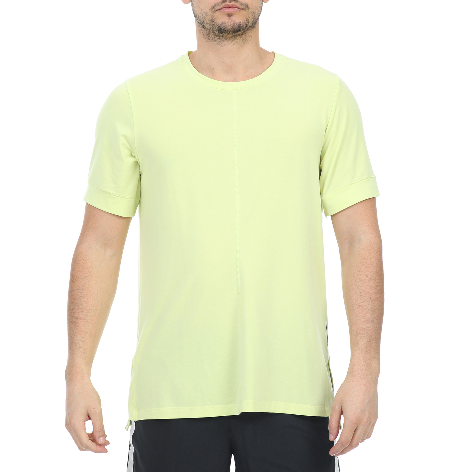 Ανδρικά/Ρούχα/Αθλητικά/T-shirt NIKE - Ανδρική μπλούζα NIKE DF TOP SS YOGA κίτρινη
