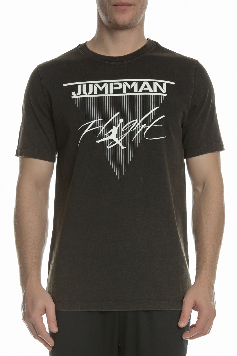 Ανδρικά/Ρούχα/Αθλητικά/T-shirt NIKE - Ανδρικό t-shirt NIKE J JUMPMAN FLIGHT CREW μαύρο