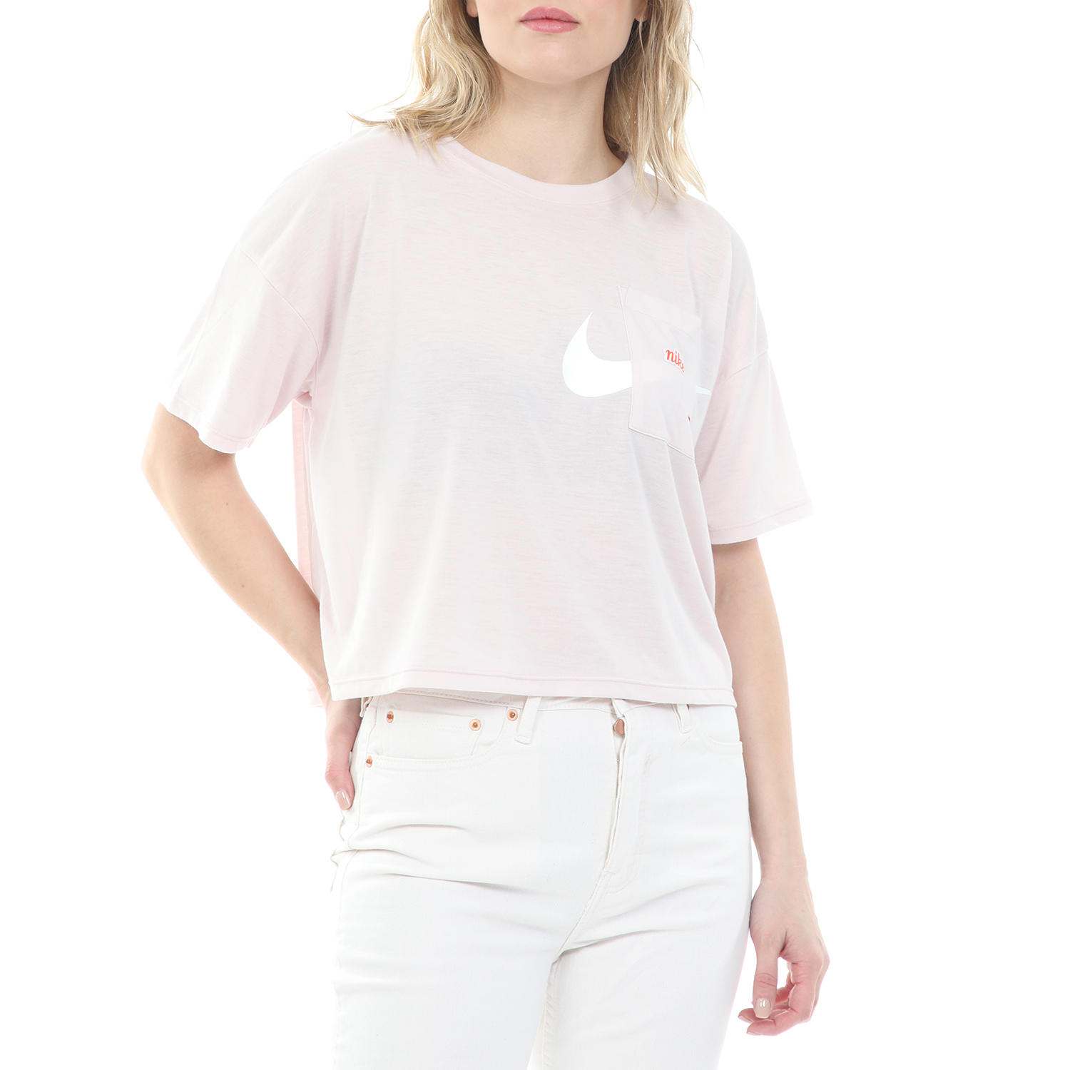 Γυναικεία/Ρούχα/Αθλητικά/T-shirt-Τοπ NIKE - Γυναικείο cropped top NIKE S/S TOP GX ICNCLSH WOW ροζ