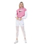NIKE-Γυναικεία cropped φούτερ μπλούζα NIKE NSW VRSTY HOODIE FT ροζ λευκή