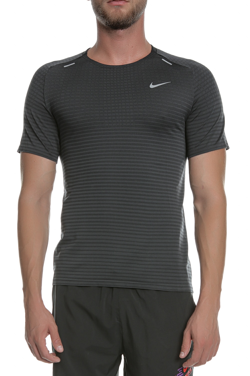 Ανδρικά/Ρούχα/Αθλητικά/T-shirt NIKE - Ανδρική μπλούζα NIKE TECHKNIT ULTRA μαύρη