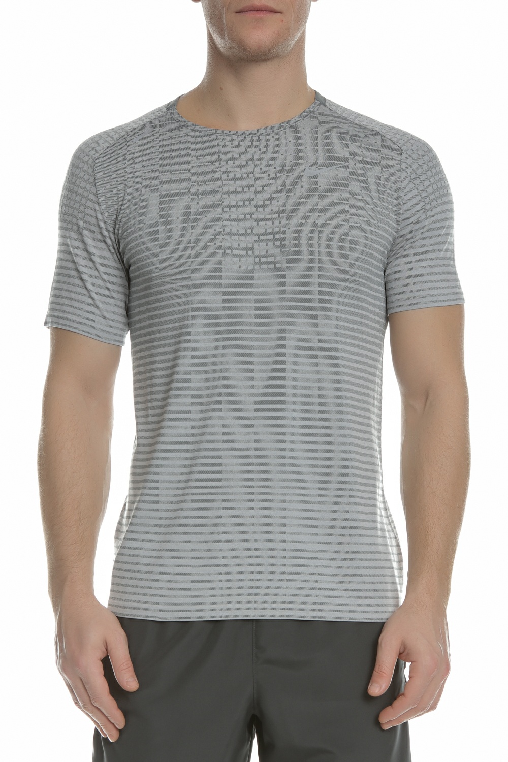 Ανδρικά/Ρούχα/Αθλητικά/T-shirt NIKE - Ανδρική μπλούζα NIKE TECHKNIT ULTRA γκρι