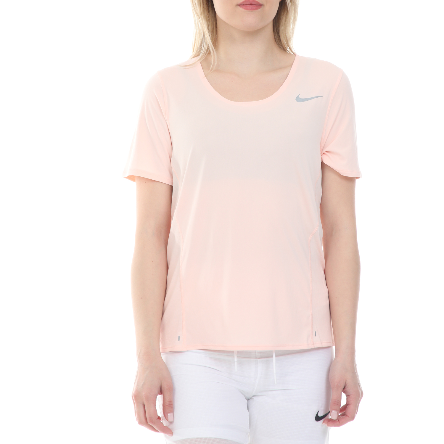 Γυναικεία/Ρούχα/Αθλητικά/T-shirt-Τοπ NIKE - Γυναικείο t-shirt NIKE CITY SLEEK TOP SS ροζ