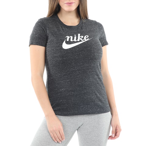 NIKE-Γυναικείο t-shirt NIKE SW TEE VARSITY ανθρακί