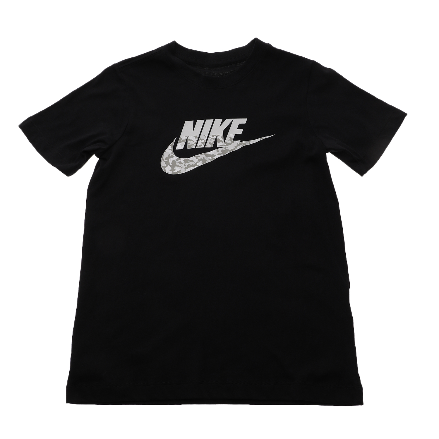 Παιδικά/Boys/Ρούχα/Αθλητικά NIKE - Παιδική κοντομάνικη μπλούζα NIKE SW TEE FUTURA CAMO μαύρη