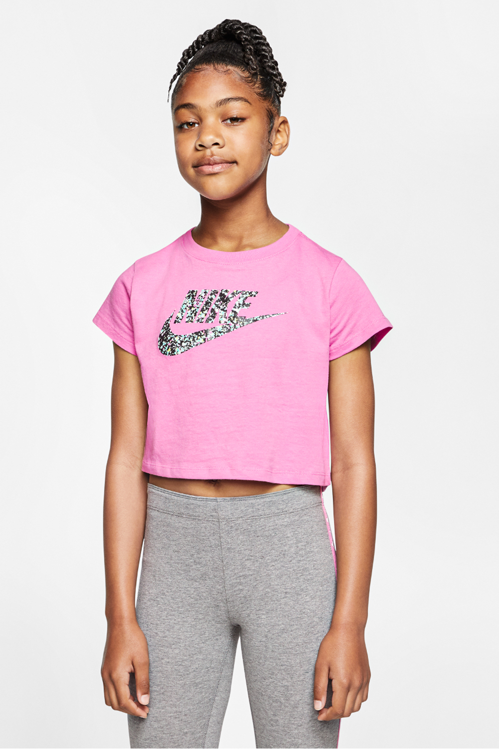 NIKE Παιδικό t-shirt NIKE CROP JDIY FUTURA FL ροζ