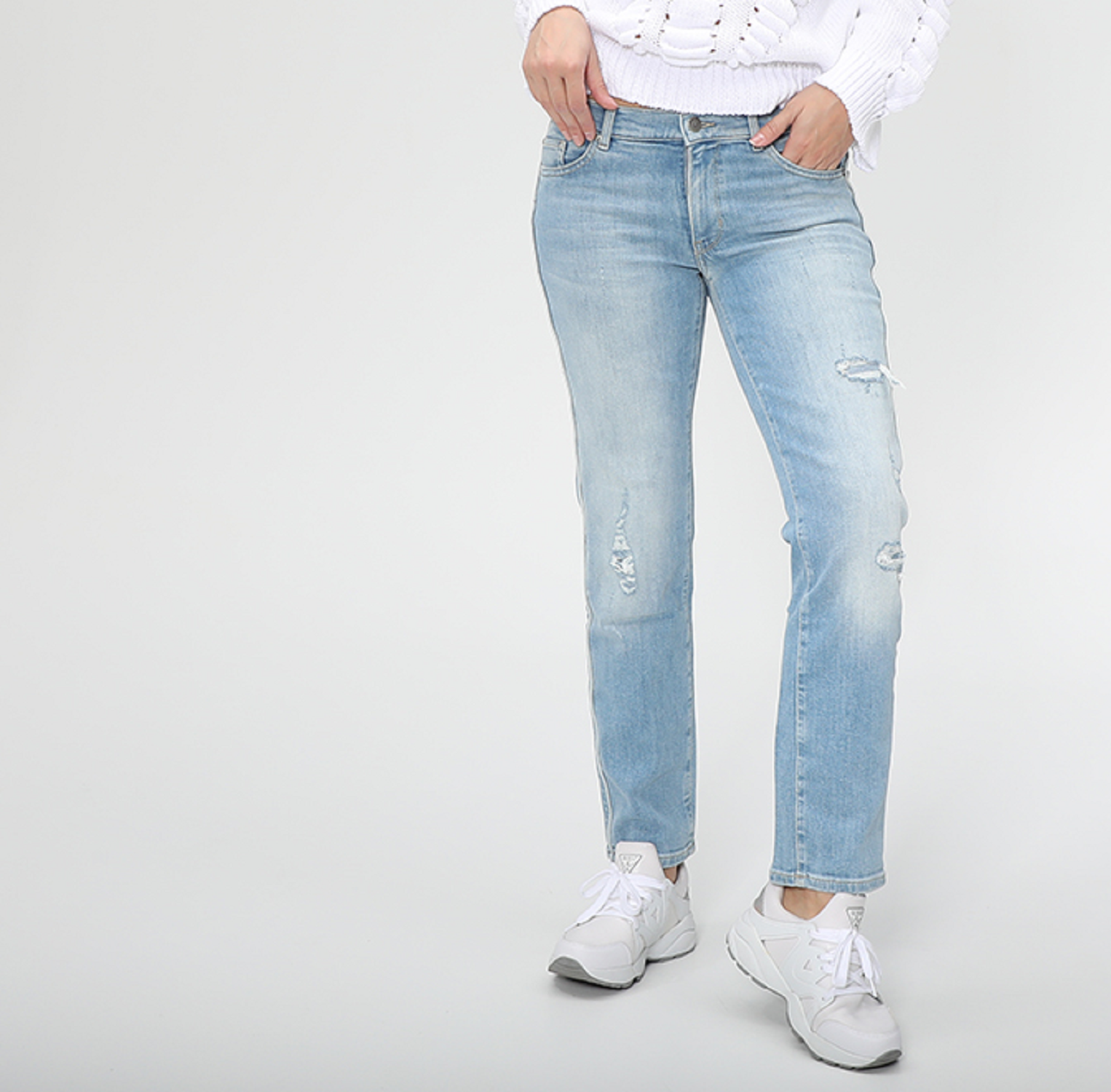 Γυναικεία/Ρούχα/Τζίν/Straight BOSS - Γυναικείο jean παντελόνι BOSS Toledo Jeans μπλε