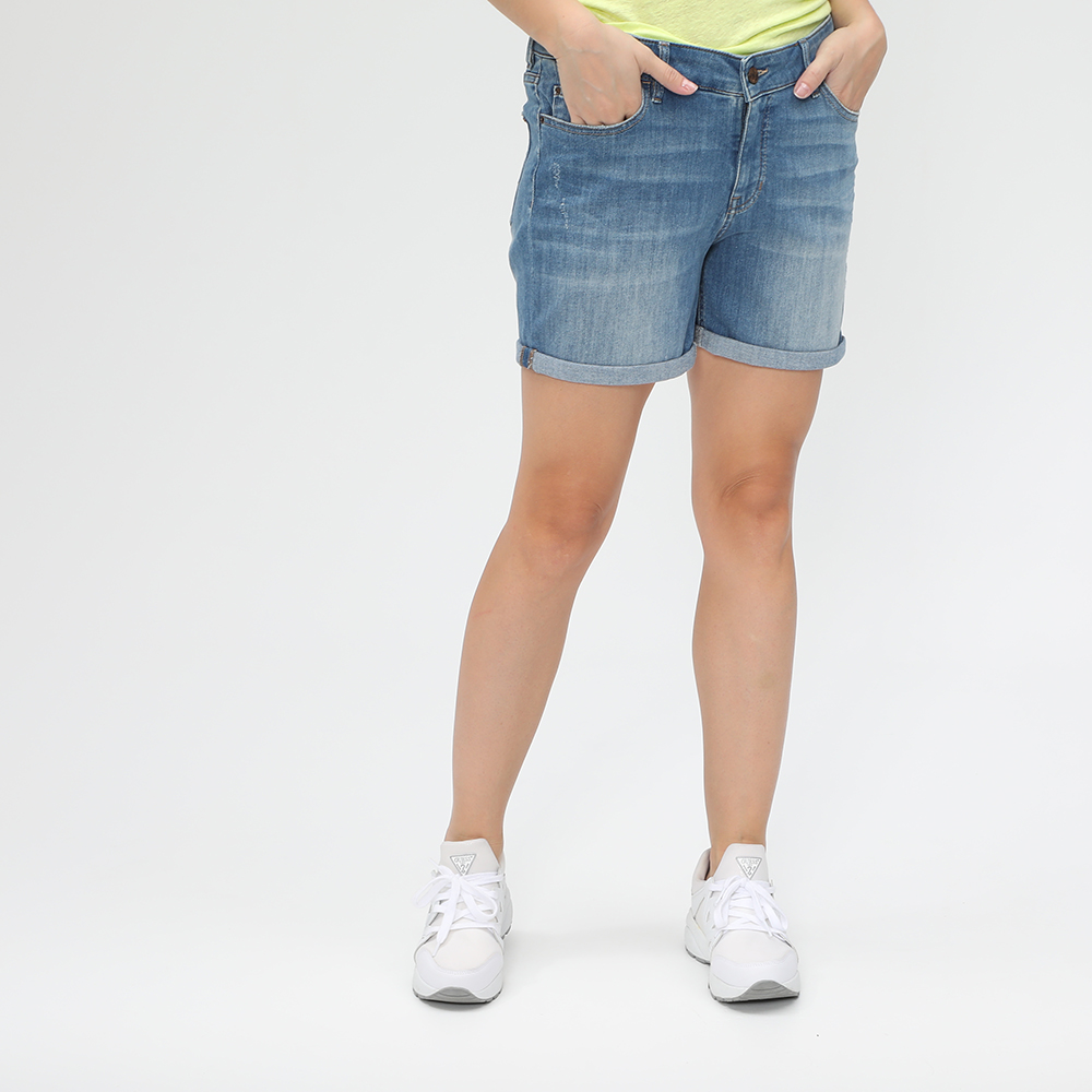 Γυναικεία/Ρούχα/Σορτς-Βερμούδες/Casual-Jean BOSS - Γυναικεία jean βερμούδα BOSS Hershey Shorts μπλε