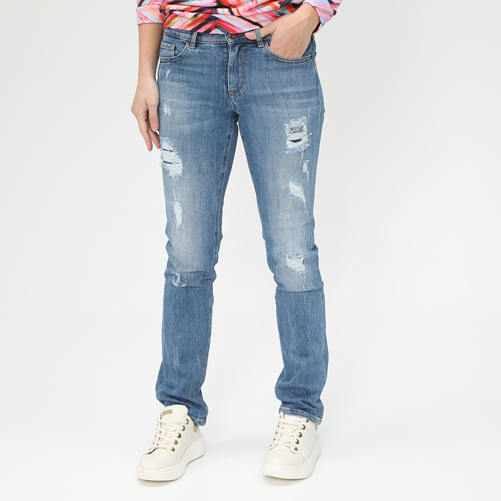 Γυναικεία/Ρούχα/Τζίν/Straight BOSS - Γυναικείο jean παντελόνι BOSS J30 μπλε