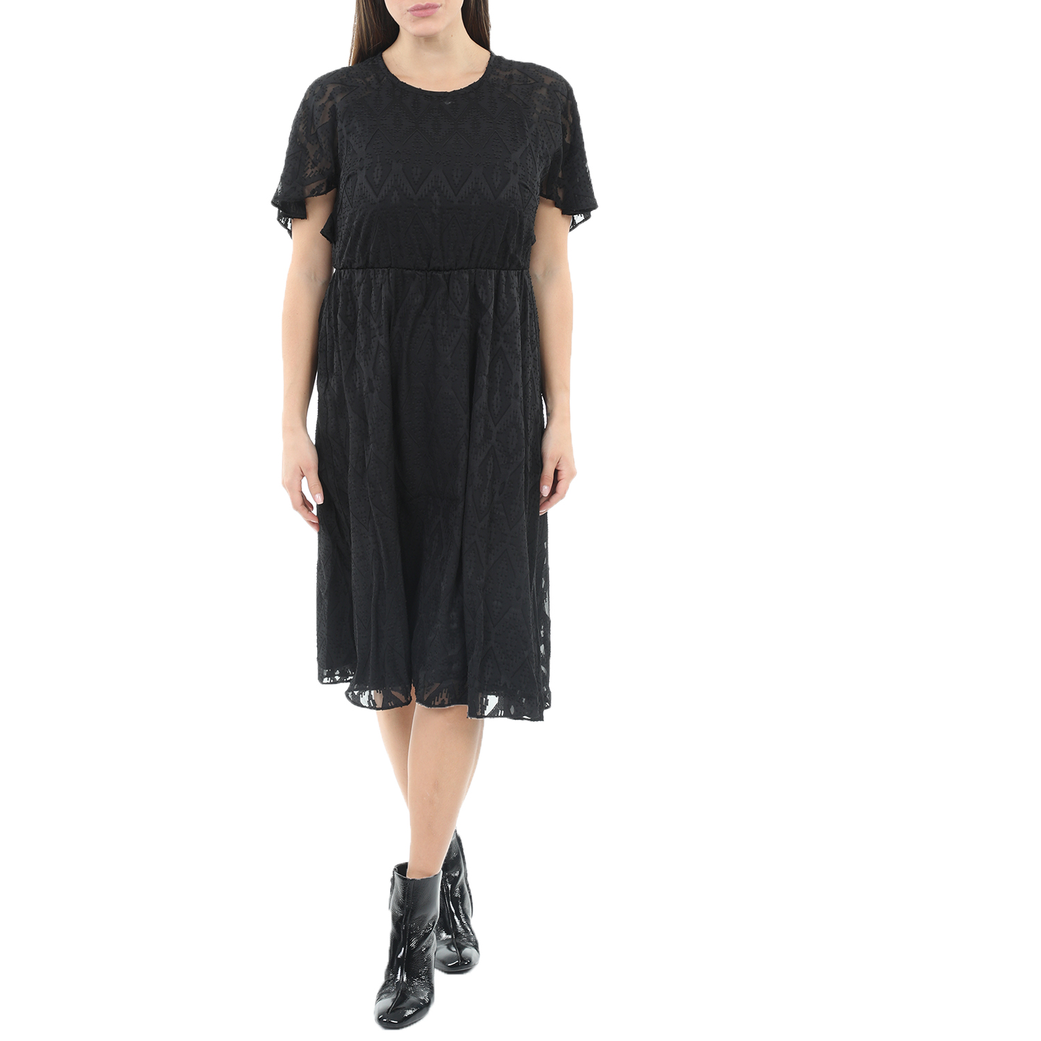 Γυναικεία/Ρούχα/Φορέματα/Μίνι SCOTCH & SODA - Γυναικείο midi φόρεμα SCOTCH & SODA μαύρο