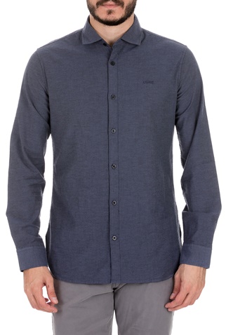 GUESS-Ανδρικό πουκάμισο GUESS ALAMEDA OXFORD μπλε